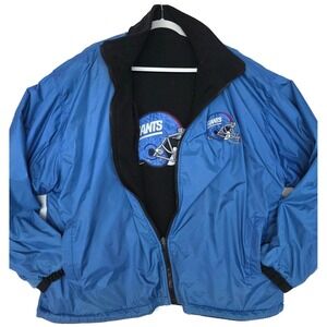 Vintage New York Giants Jacket Mens XL Blue NFL Football Full Zip Pro Layer 90s